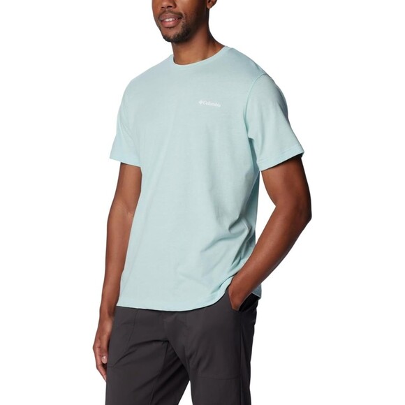 Columbia Men's Thistletown Hills Short Sleeve T-shirt Casual Light Green M - Picture 1 of 7